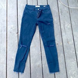 Bullhead Dark denim ripped jeggings